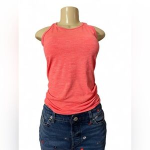 Athleta Coral Ribbed Tank Top